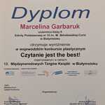 Dyplom dla uczennicy