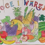 Plakat z puzzli Owoce i warzywa
