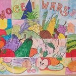 Plakat z puzzli Owoce i warzywa