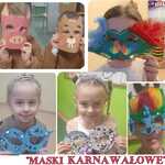 Kolaż zdjęć dzieci z maskami