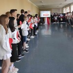 Uczniowie naszej szkoły podczas apelu