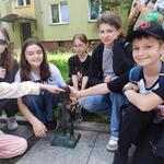 Uczennice klasy 4A podczas spaceru po Białymstoku