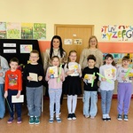 uczniowie którzy otrzymali NAGRODĘ w konkursie plastycznym ph. Moja skarbonka