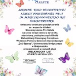 Podziękowanie dla Szkolnego Koła Wolontariatu SP 15 za wsparcie działań Stowarzyszenia Pro Salute na rzecz terapii dzieci z dystrofią mięśniową