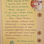 Kartka świąteczna z życzeniami przygotowana przez uczennicę z klasy 8