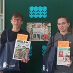 Uczniowie klasy 8 B, których prace zostały wyróżnione